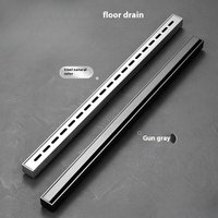 304 floor drain 3.2CM wide linear rectangular stainless steel deodorant floor drain shower room strip 40-80CM