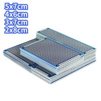 20 pièces Kit PCB carte Prototype platine de prototypage Double face cartes de Circuit bleu 2x8 3x7 4x6 5x7 cm cartes d'expérimentation PCB universelles bricolage