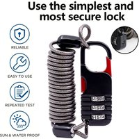3 Digit Combination Padlock with Retractable Cable Anti-Theft Safety Password Lock for Suitcase Luggage Cabinet Backpack Lock