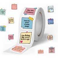500pcs Self Affirmation Motivational Stickers For DIY Diary Scrapbooking Decoration,Envelopes Seals,2.5*2.5CM