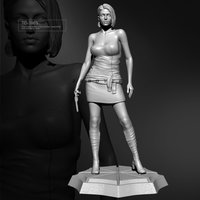 White Model ZBBOY Supervised Gilt Soldier Resin Action Figure 38mm 50mm 76mm Collectible Statue Female Soldier Toy for Adults