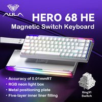 AULA HERO 68 HE Gaming Mechanical Keyboard Magnetic Axis RT Wired RGB Lighting 8K Polling Rate Side Engraving image 4