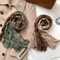 Scarf Men's and Women's Spring and Autumn Thin High-end Sense New Retro Ethnic Style Long Tie-dye Shawl Japanese Korean Popular