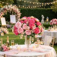 Artificial Flowers Peony Brial Bouquet Home Room Table Decora Wedding Diy Festival Outdoor Furnishings Scrapbooking Bonsai Gifts
