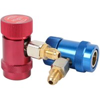 Freon R1234YF Auto Car Quick Coupler Connector Brass Adapters Air Conditioning Refrigerant Adjustable AC Manifold Gauge