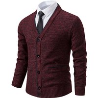 Herren-Strickjacke, lässig, V-Ausschnitt, Herbst und Winter, neuer Pullovermantel