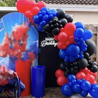 Red, Yellow, Blue and Black Colored Party Set, Birthday Decorations, Baby Shower, Wedding and Baby Gender Reveal Party