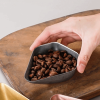 Stainless Steel Coffee Bean Dosing Cup Retro Wear-resistant Coffee Bean Scoop Smooth Surface Stackable Coffee Bean Container