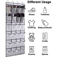 Over The Door Shoe Storage Rack With 24 Mesh Pockets Door Hanging Shoe Rack Organizer For Closet Storage Hanging Shoe Holder