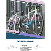 AliExpress TWITTER New CYCLONE RS-24S shift+105 derailleur carbon road bike 4-pistons oil disc brake racing bicycle 700*28C for men womem