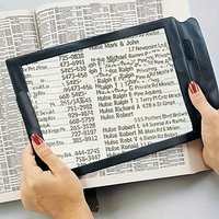 Large 3X Magnifying Glass - Handheld Full-View Reading Aid for Seniors, Durable PVC for Home/Office