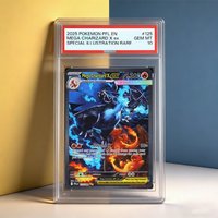 DIY PTCG Rating Card Single Card 2025 PFL EN MEGA CHARIZARD X Ex SPECIAL ILLUSTRATION RARE GEM MT10 Hobby Collection Flash Card