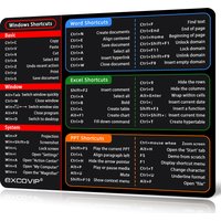 Shortcuts Mouse Pad Small Office Software Excel Mousepad Smooth Cloth with Non-Slip Rubber Base for Home Computer Laptop