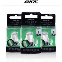 BKK 6063-3X-CP Treble Fishing Hooks 3X Strong Sharp Barbed Hooks for Lures Bass Pike Fishing Tackle