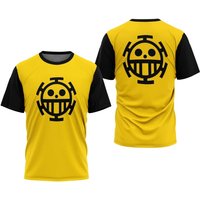 Bandai One Piece Trafalgar Law Heart Pirates Jolly Roger 3D Quick Dry T-Shirt For Men Women Kids Sports Anime Tee