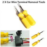2pcs/Set Car Plug Terminal Removal Tool Kit Key Connector Pin Extractor Puller With Handle Automotive Repair For Audi For VW