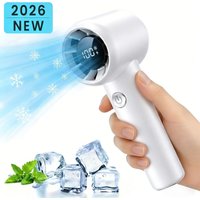 Long Battery Life High Speed Turbo Mini Fan USB Rechargeable Brushless Motor with Digital Display Portable Outdoor Travel Gadget