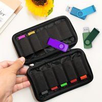 USB Drive Storage Pouch, Portable Design Desktop Organizer, Ideal for Electronic Small Parts Storage