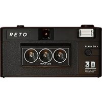 RETO 3D Film Camera 135 Film Reto3d Stereoscopic Point-and-Shoot Camera with Flash Non-disposable Film Camera