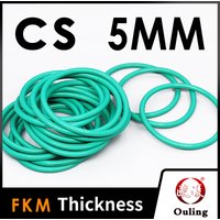 Thickness CS5mm Green FKM Fluorine Rubber O-rings Seals Gasket Washer temperature resistant wear-resistant oring