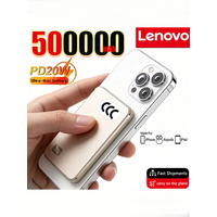 Lenovo 500000mAh Magnetic Wireless Power Bank PD22.5W Fast Charging External Battery For Magsafe For Xiaomi iPhone