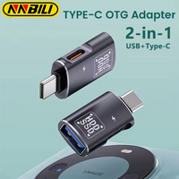 NNBILI Type C OTG Adapter 2 in 1Type-C Male To USB 2.0 Female Adapter For Macbook Xiaomi HUAWEI Samsung OTG Connector