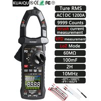 KUAIQU KM216C KM216B KM216A T-RMS DC 1200A Amperimetric Clamp NCV Ammeter Pliers AC DC 1000V Digital Multimeter 2H LCR Meter