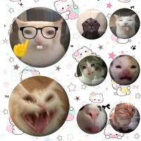 Funny Cat Memes Cute Minimalist Exquisite Tinplate Brooches:Sleek Badge Lapel Pins For Bag Accessories, Practical Souvenir Gifts