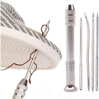 Leder Nähen Ahle Set Austauschbare Multifunktionale Schuhe Reparatur Tool Kit Punch Nähen Nadeln DIY Nähen Leathercraft