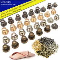 10-25sets Round Head Ball Post Studs Brass Buttons Screwback Nail Rivets Leather Bag Craft Hardware DIY Accessories Buckles