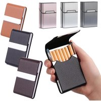 Multifunktions-Zigarettenetui aus Edelstahl, PU-Zigarren-Aufbewahrungsbox, Tabakhalter, 1 PC-Kartenetuis, Raucherzubehör