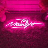 The Midnight Neon Sign Led Game Room Wall Decor Neon Night Lights USB for Bedroom Gaming Room Party Bar Pub Decoration LED Signs