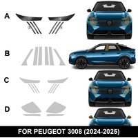 For PEUGEOT 3008 2024 2025 Car Headlight Rearview B C Pillars Protection Film Anti Scratch Transparent Smoked Sticker TPU PPF