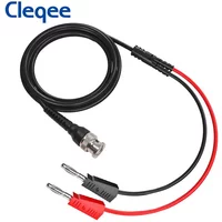 Cleqee P1009 BNC to 4mm Banana Plug Test Lead Dual Stackable Plug BNC Q9 Oscilloscope Probe Cable 120cm Wire