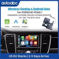 AUTOABC Drahtloses Carplay-Modul für Porsche PCM3.1 Cayenne Macan 911 Panamera Bosxter Android Auto Autozubehör Airplay Karpfen