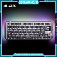 MelGeek Centauri60/80 Hall Effect Gaming Keyboard Aluminum Alloy Body with Knob Low Latency Gaming Keyboard Computer Accessories