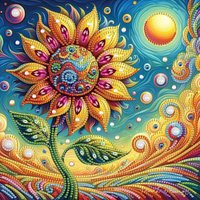 DIY Sunflower 5D Special Shape Diamond Art Kits for Beginners,Diamond Art Painting Kits for Home Wall Decoration Gift