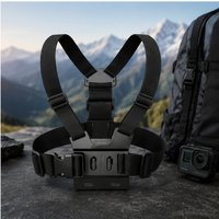 Adjustable Chest Strap Phone Holder, Body Mount Harness for iPhone, Samsung, GoPro, DJI Osmo, Hands-Free Wearable Action Camera