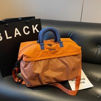 Brown Large Capacity Fitness Bag Swimming Travel Yoga Bag Women's Short Trip Bag Wet And Dry Separation Student Check-in Lugg...