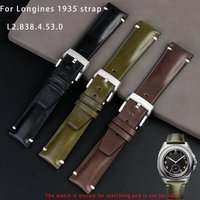 For Longines Classic Reproduction Series L2.838.4.53.0 Czech Air Force 1935 Retro Leather Watch Strap