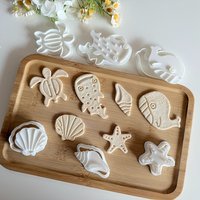Whale Starfish Shell Turtle Cookie Cutter Fondant Tools Biscuit Moulds Sea Cookie Cutter Sugar Craft Baking Pastry Stamp Mold