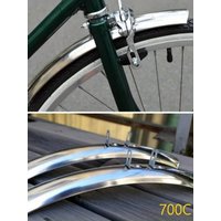 AliExpress NONE 1 Set Retro Bike Front Rear Fenders 700C 23C 25C Stainless Steel Mud Guard Wing Road Bicycle Mudguard Fender Parts