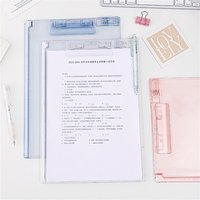 1Pc Clear Clipboard with Pen Clip and Measuring Ruler Stand Writing Board, A4 Letter Size Memo Clipboards for School, Office