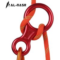 35KN Rock Climbing Carabiner Figure 8 Rappelling Rope Descender Aluminum Figure Belay Device Abseiling Downhill Equipment