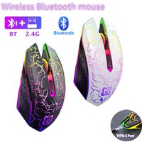 2.4G Bluetooth Wireless Mouse Gaming Mouse Silent Mouse Rechargeable Mouse 800-1200-1600 DPI Mouse Mice for PC Laptop Macbook