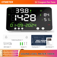 4-in-1 Digital HD Clock , Decibel Meter, Sound Level Display , Wall Mounted Noise Meter , for Classroom, Library,Studio, Factory