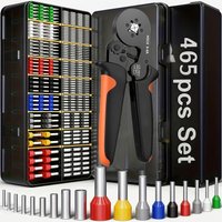 HSC8 6-4Hexagonal Crimping Pliers with300PCS Multi-Specification Insulated Wire Ferrules Terminals Box Kit for Electrical Wiring