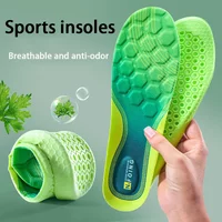 1 Pair New Breathable Anti-Odor Shoe Insoles Soft Shock Absorbing Sole for Sneakers Outdoor Sports Running Foot Comfort