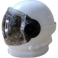 New White Transparent Astronaut Helmet for Holiday Party, Aerospace Teaching Props, Model Display, Performance Helmet