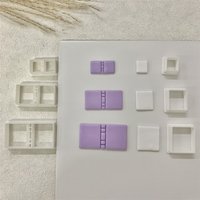 Square Book Shaped Soft Polymer Clay Cutter Handmade Earrings Cookie Embossing Cutters DIY Jewelry Pendant Clay Sculpting Tools